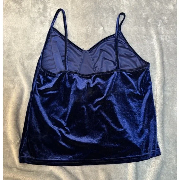 Y2K Blue Velvet Camisole Women's Small Y2K Tank Top Moon Star Whimsygoth Witchy - Picture 3 of 7